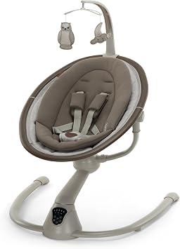 Maxi-Cosi Cassia Smart Baby Swing for Infants, Portable Foldable Swing with Music, 360 Rotation, 5 Speeds, 12 Melodies, EcoCare Fabric, Auto Motion Sensor, 2 Reclines, Truffle