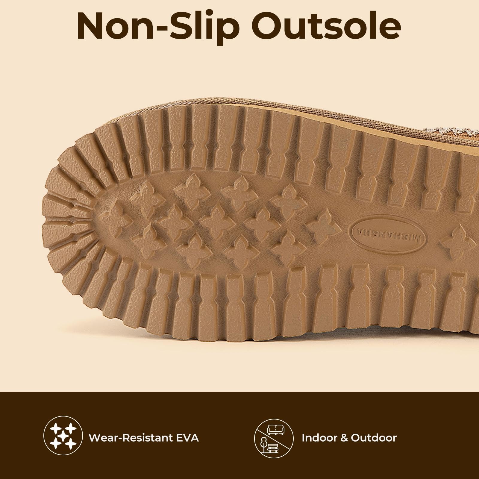 Mishansha Pantofole Donna Invernali Pelose Chiuse Ciabatte 36-43 EU