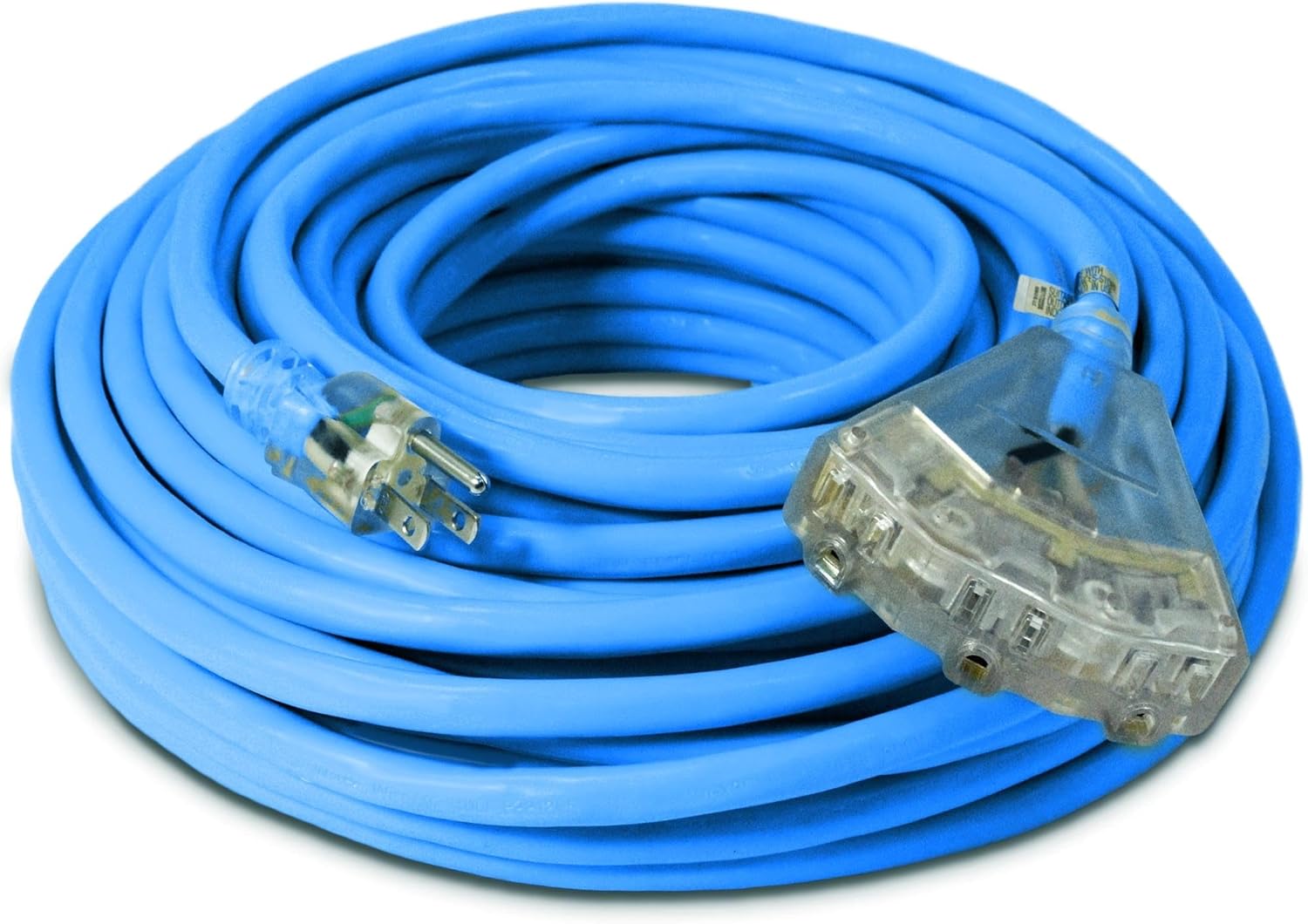 25 ft Extreme Cold Outdoor Extension Cord Waterproof - 12 Gauge Heavy Duty Extension Cord 25 ft - Lighted Outdoor Extension Cords with Multiple Outlets Oil-Resistant Flexible Cord - Watts Wire