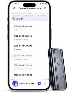 64GB Smart Voice Recorder, Voice Activated Recorder with App, 800 Hours Recording Capacity, 60 Hours Continuous Recording,Enhanced AI Noise Canceling, Recording Device for Meeting, Lecture
