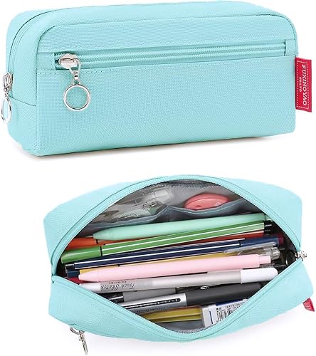 FUXINGYAO Estuche grande para lápices y bolígrafos de gran capacidad, bolsa de almacenamiento simple para oficina, bolsa de papelería, soporte, caja