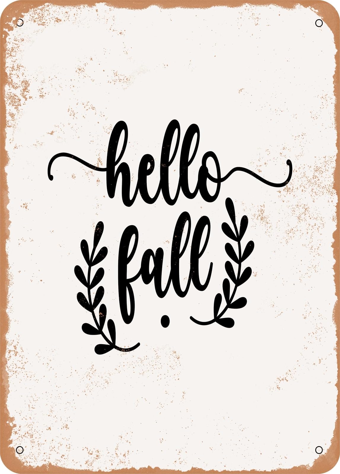 Miaomansenstore Metal Sign - Hello Fall6 - Vintage Rusty Look Home Decor