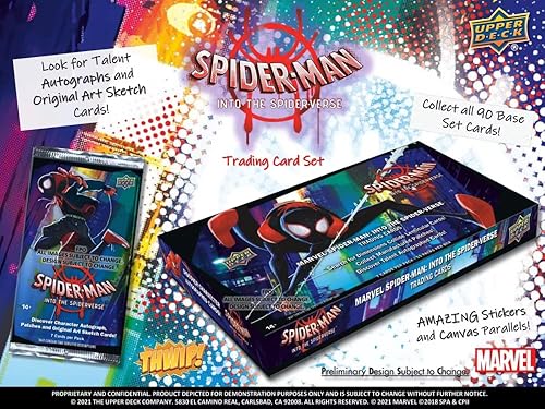 Miniatura 2 de Caja de aficionada de Spider-Man de Marvel de Upper Deck de 2022 Into The Spider-Verse sellada de fábrica! Tarjetas lenticulares Chase Dimensions