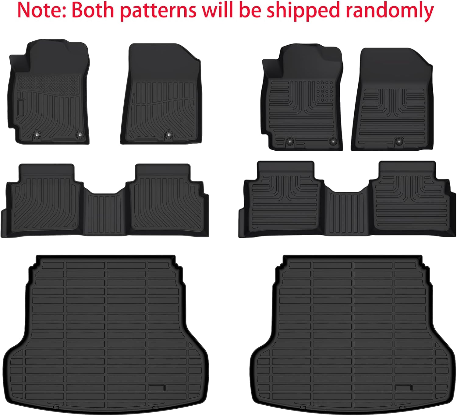 KELCSEECS® Floor Mats & Cargo Liner Custom for Kia Forte 2024 2023 2022 2021 2020 2019,All Weather Protection TPE Floor Liners Front& Rear Row Full Set Kia Forte Accessories Black