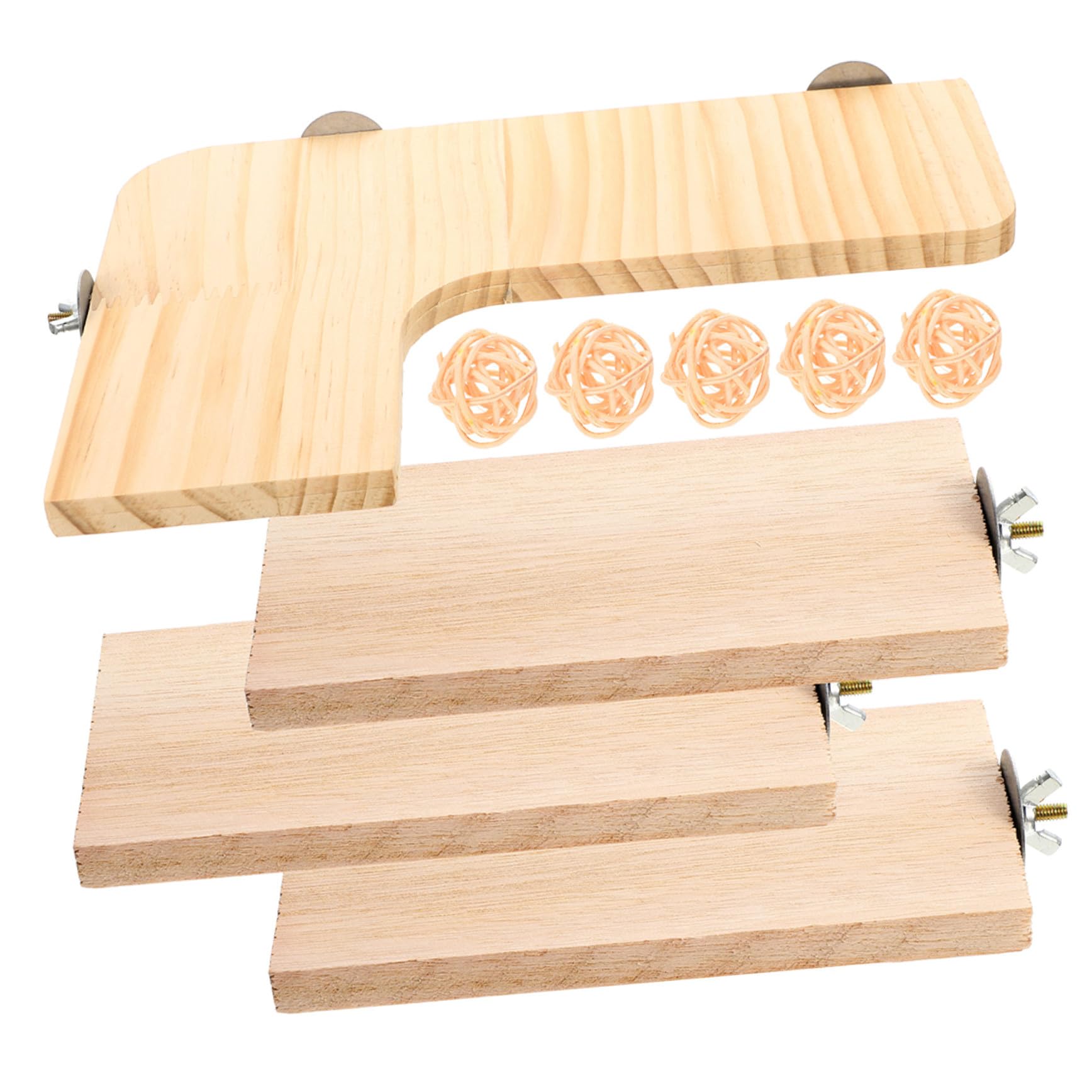 Planche à sauter en bois hamster petit animal cage rotin métal