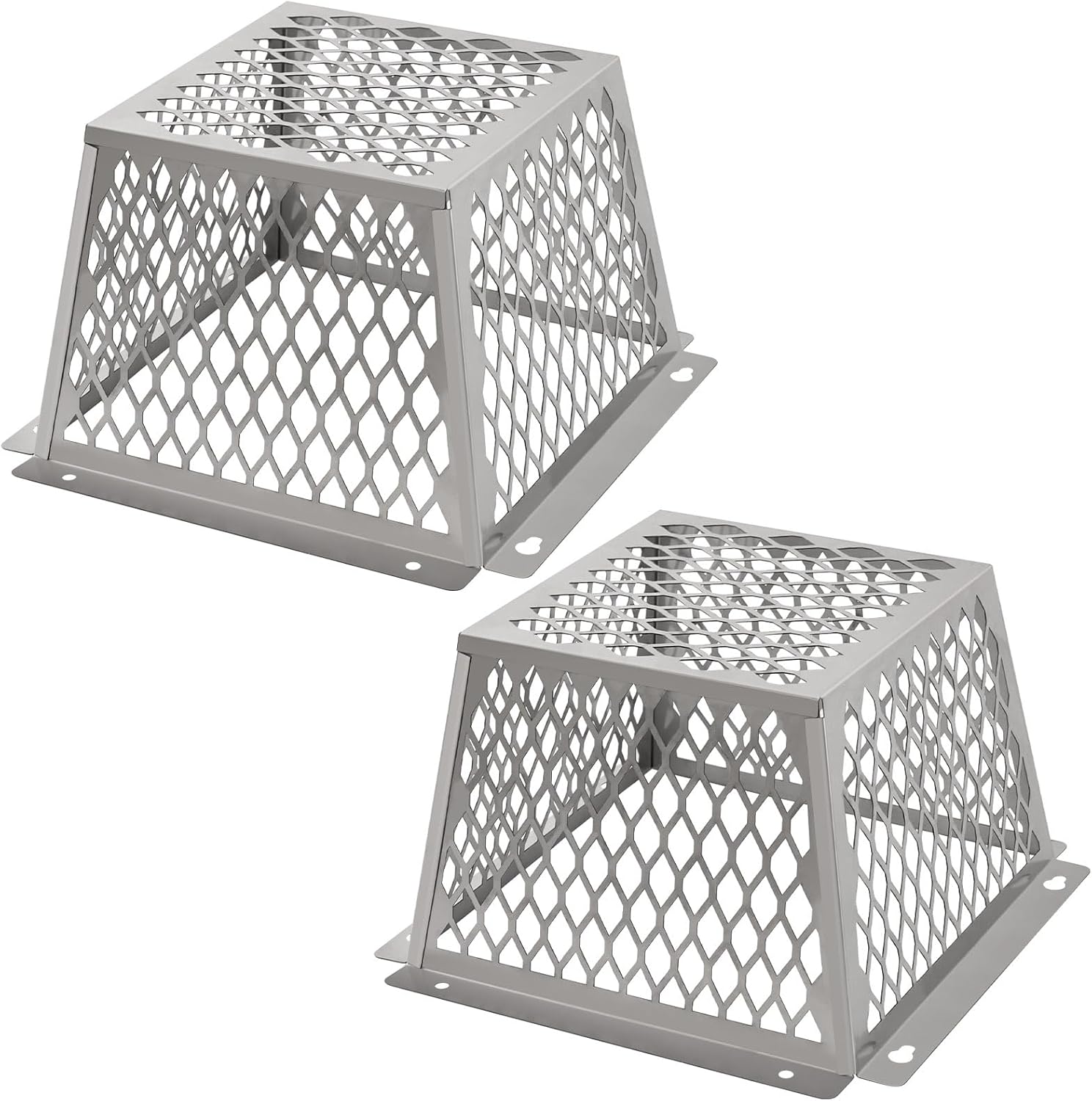 Dryer Vent Bird Guard,Dryer Vent Cover Guard for Most 5" to 6" Bathroom Exhaust Fan Ventilation Cover,8.5"Lx8.5"Wx6"H Stainless Steel Ventilation Bird Cage for Exhaust Fan Cover,2PCS