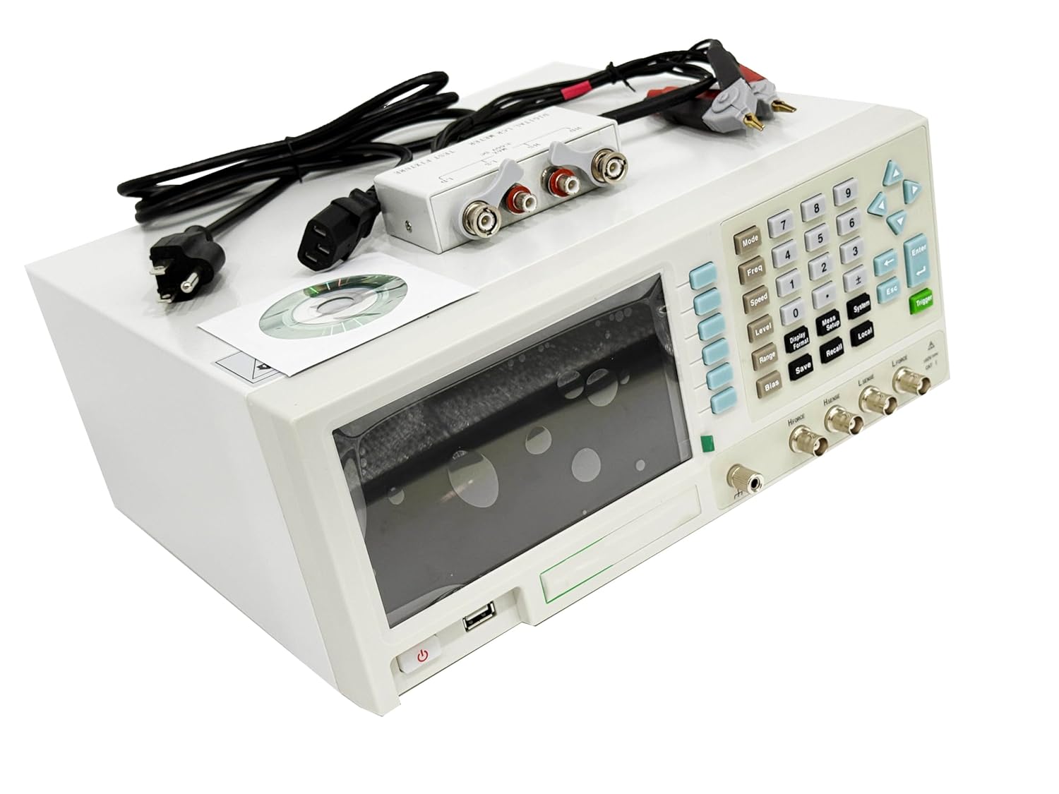 High Frequency LCR Instrument Benchtop Digital Electric LCR Bridge Inductance Capacitance Resistance Meter 10Hz-1MHz 10-point List Scanning Testing GPIB,LAN,RS232,USB Host,USB Device,Handler Interface