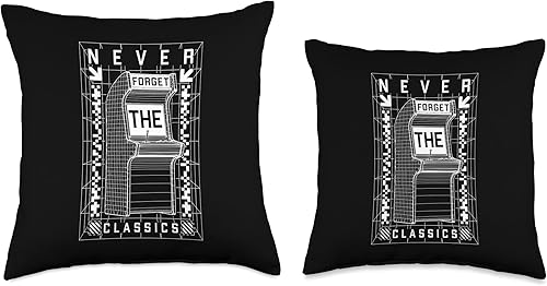 Miniatura 3 de Arcade Game Never Forget Classics Retro 80s Video Gamer Throw Pillow
