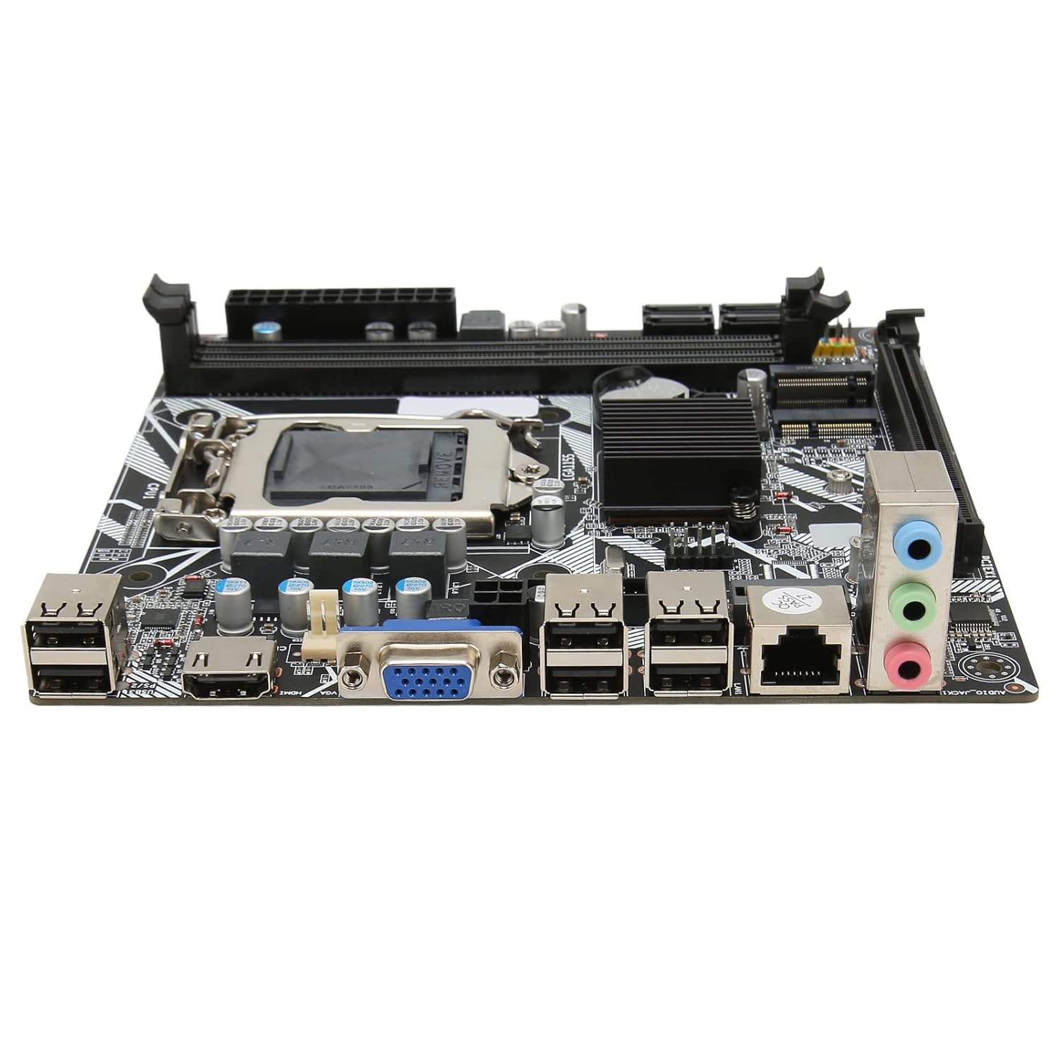 Sanpyl LGA1155 Motherboard, NVME WiFi M.2 VGA HD Output 10 USB 2.0 DDR3 H6 ME SATA2.0 PCIe 16X Mini ITX Motherboard for Realtek ALC662 Sound Chip VGA 240mAh CR2032 x 1, DEBUG Pin