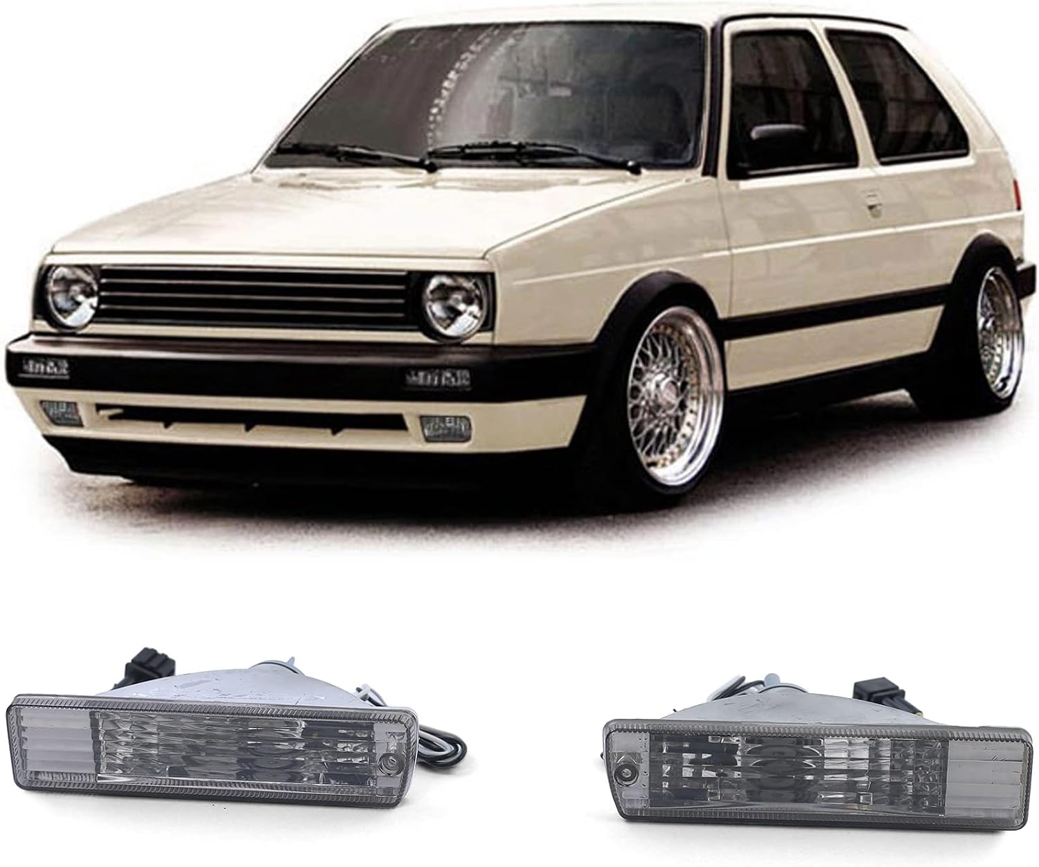 Black Clear Glass Turn Lights