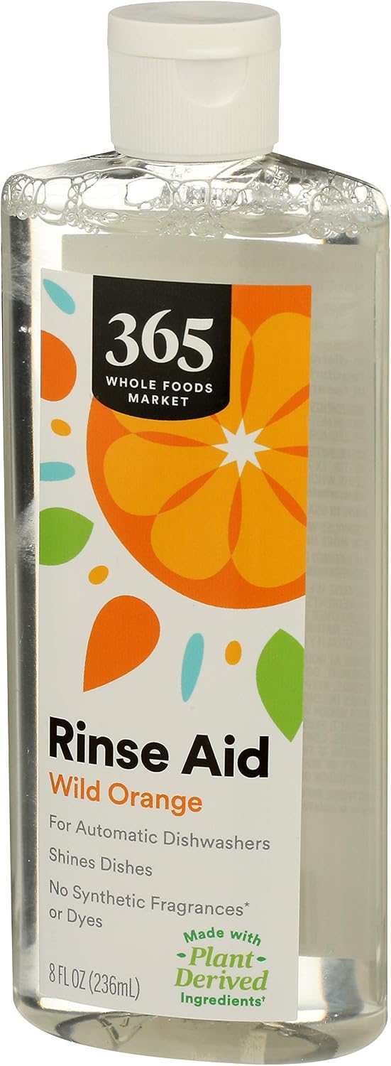 365 by Whole Foods Market, Rinse Aid Dishwasher Automatic Wild Orange, 8 Fl Oz (Pack of 4) image 2