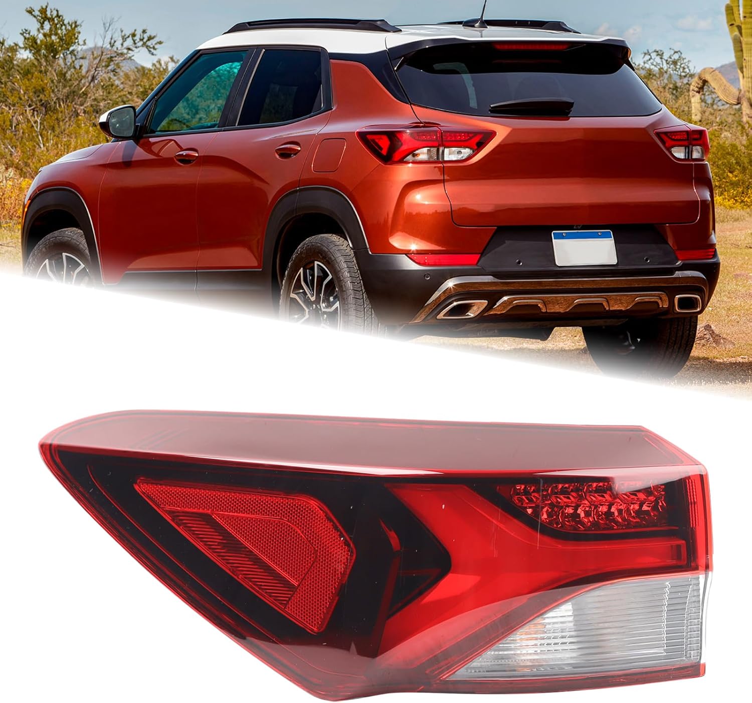 LH Outer LED Tail light Assembly Fit for 2021 2022 2023 Chevy Trailblazer ACTIV/RS Chevrolet Rear Lamp Left Driver Side Rear Lights With Bulbs GM2804148 42825749