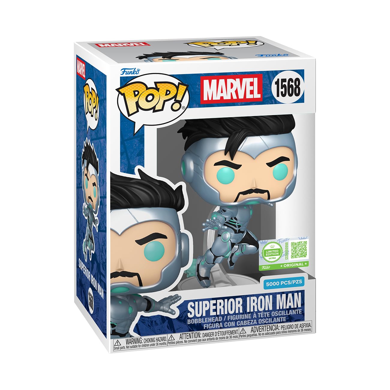 Superior Iron Man with Pop! Protector 1568 : Amazon.co.uk: Toys