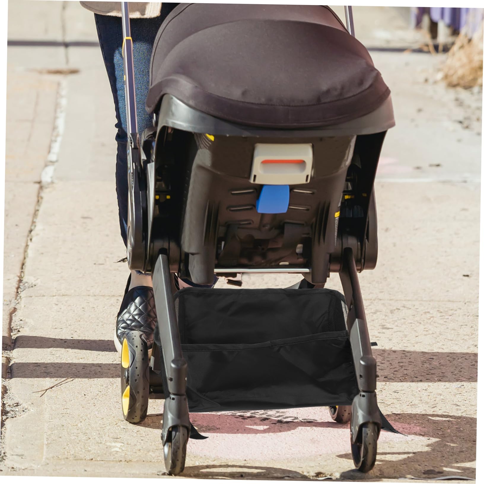 Toyvian Cestino Passeggiate Installare per Facile All'aperto da Organizer Inferiore Oxford Nero, Robusto Passeggino Shopping
