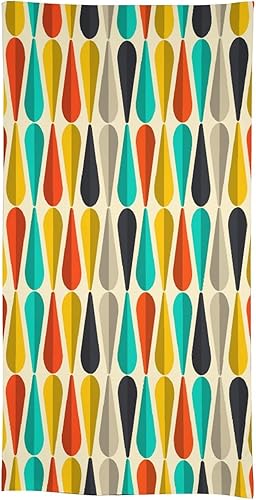 Miniatura 695 de Mantel floral hippie, diseño retro de los años 70, naranja, rosa, azul, floral, bohemio, estampado estético de margaritas, para fiesta, picnic