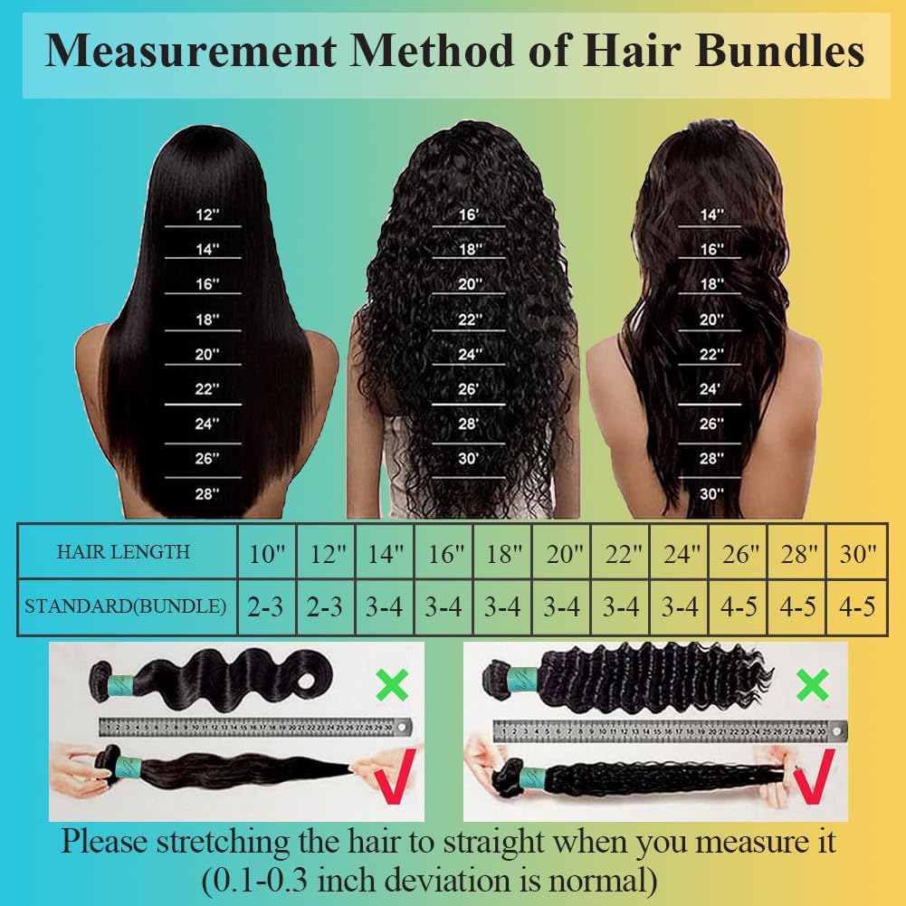 12A Body Wave Bundles Human Hair 16 18 18 20 Inch Human Hair Bundles 100% Unprocessed Brazilian Virgin Hair Bundle Human Hair Body Wave 4 Bundle Human Hair Extensions Real Human Hair Natural Black