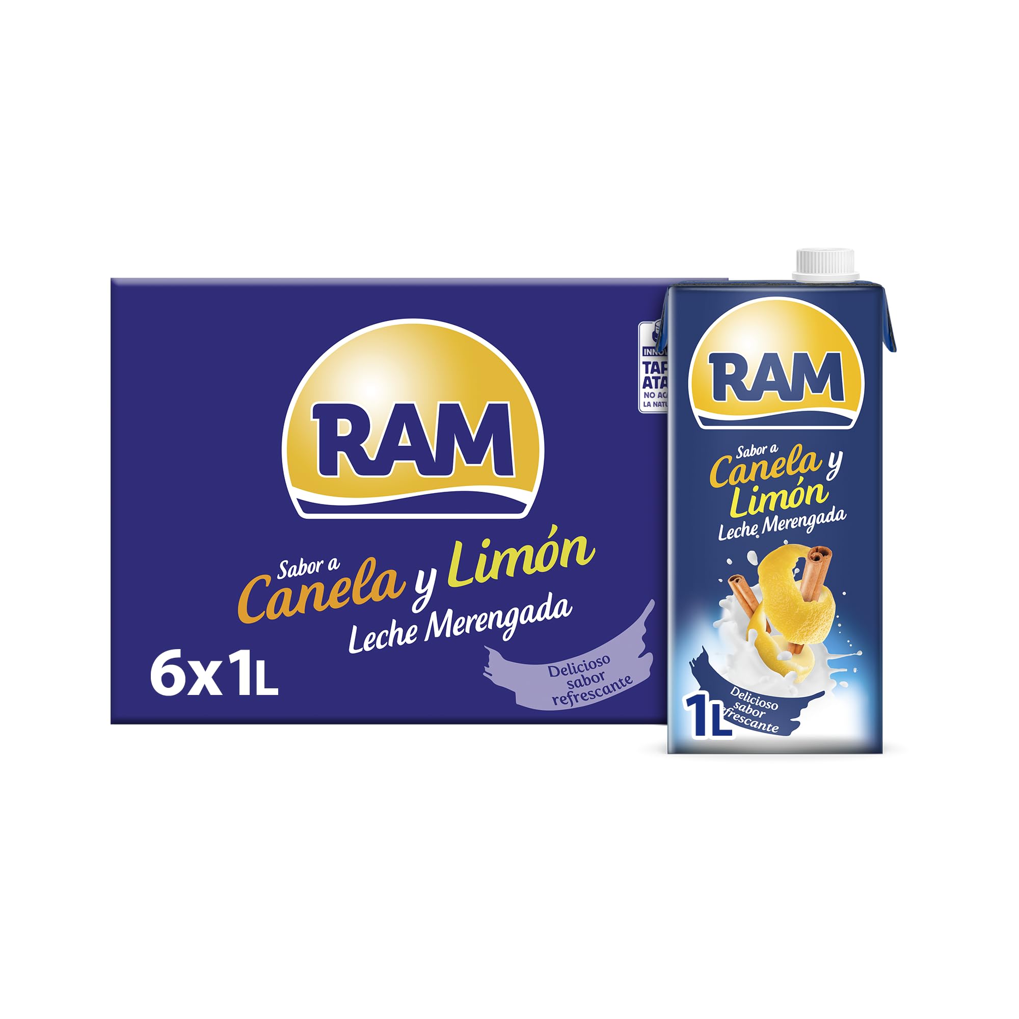 RAM Leche merengada Canela y limón brik 1L Caja de 6 unidades