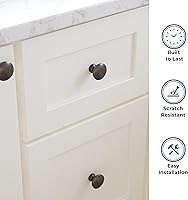 Vista 3 de Franklin Brass P29523K-SN-B - Pomo redondo con tapa plana