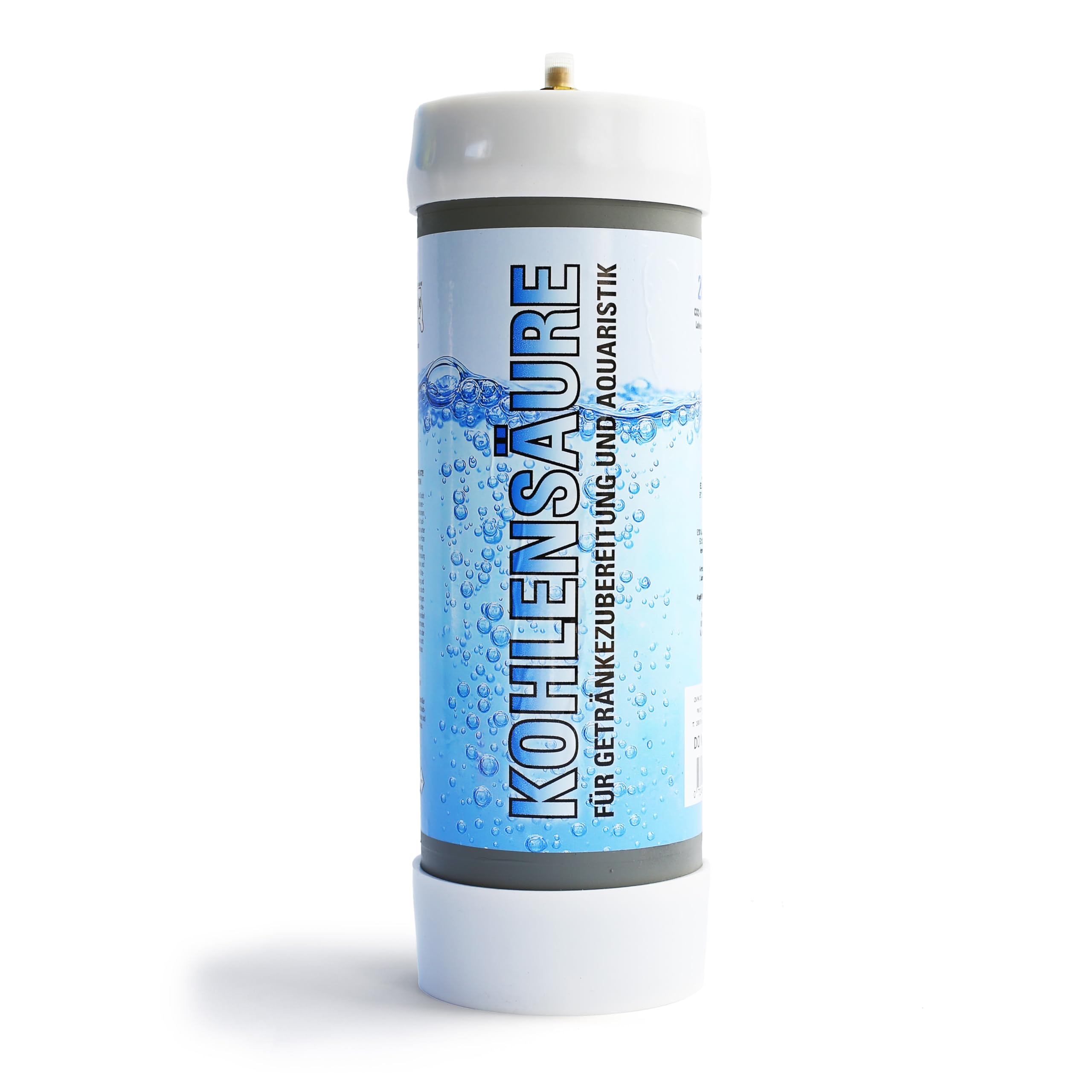 CO2 Einweg Flasche 2 x 2000g CO2 Kohlendioxid Kohlensäure mit Gewinde M10x1 passend für JBL Druckminderer Aquaristik