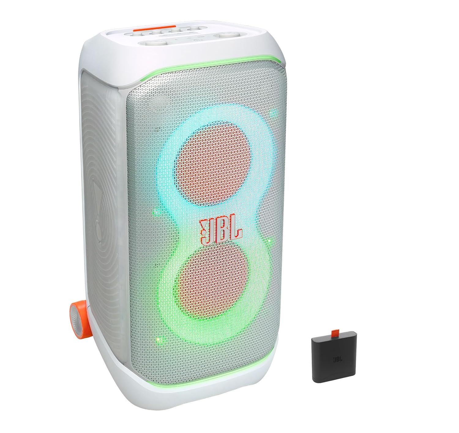 JBL PartyBox Stage 320 Bluetooth Speaker with Battery 400 Bundle - White