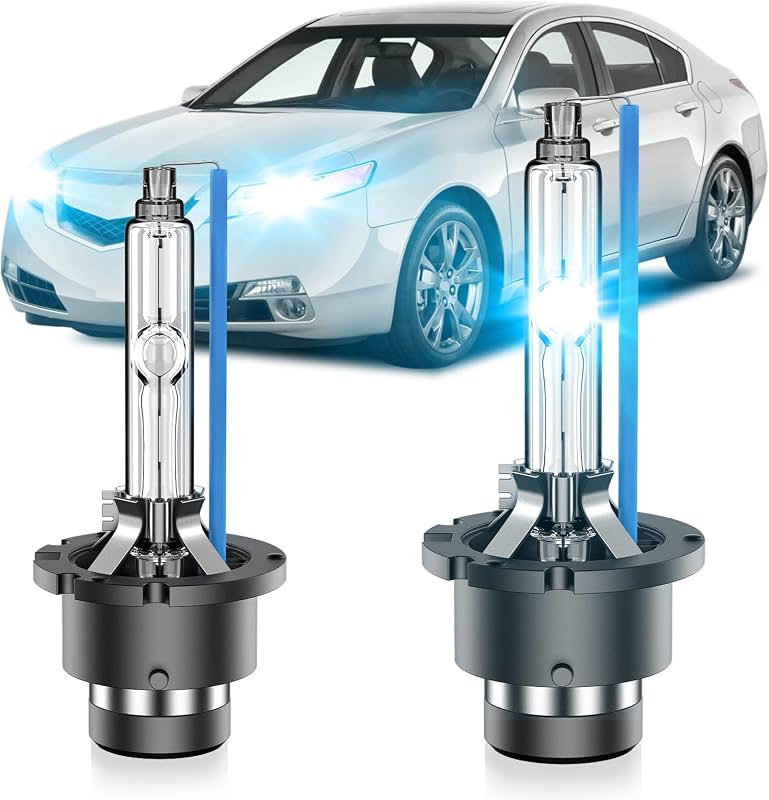 Fit for Acura TL TSX 2004-2014 HID Xenon Headlight Bulbs, Pack of 2 | 8000K Blue D2SC1 Bi-xenon Light, OEM 35W Projector Low Beam D2S HID Bulb Replace