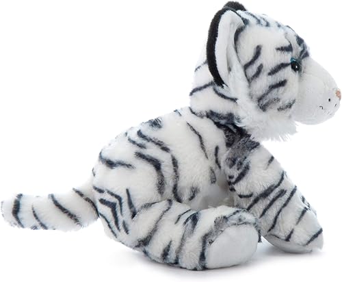 Miniatura 9 de The Petting Zoo Peluche de tigre, regalos para niños, animales salvajes del zoológico Onez, juguete de peluche de tigre blanco de 9 pulgadas