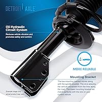 Vista 1595 de Detroit Axle - Kit de suspensión delantera de 10 piezas para Chevy Aveo Aveo5 Pontiac G3 Wave 2 Ready Struts Assembly 2 Enlaces de barra