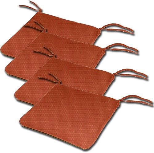 Comfort Classics Inc. Sunbrella - Juego de 4 cojines de asiento estilo cuchillo para interiores y exteriores, 20 pulgadas de ancho x 19 pulgadas de