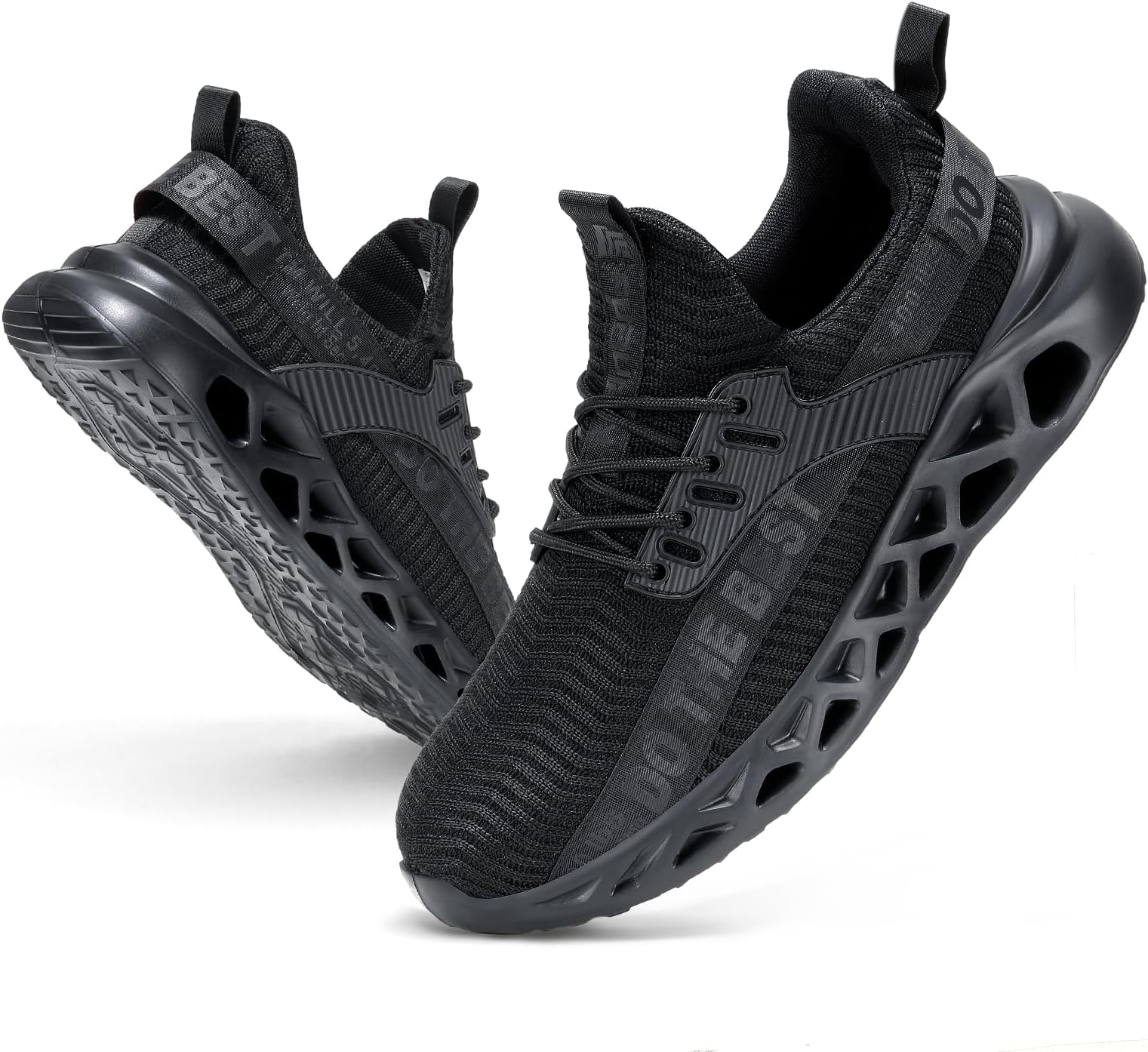 Furuian Steel Toe Sneakers for Men Women Lightweight Safety Shoes Comfortable Puncture Proof Slip On Indestructible Work Shoes