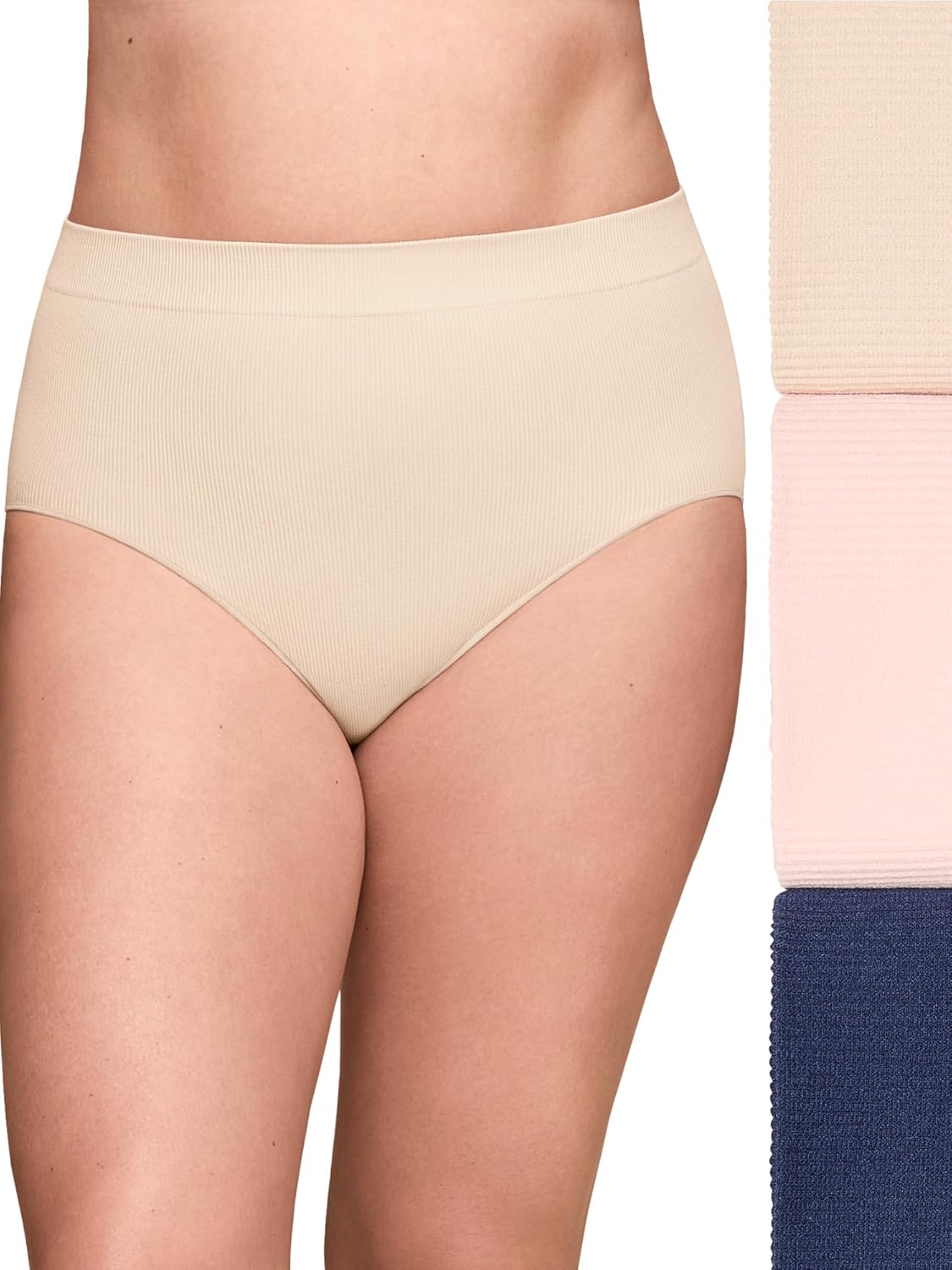 Olga womens Olga By Warners Women's No Pinching No Problems 3 Pack Seamless High Waist Brief