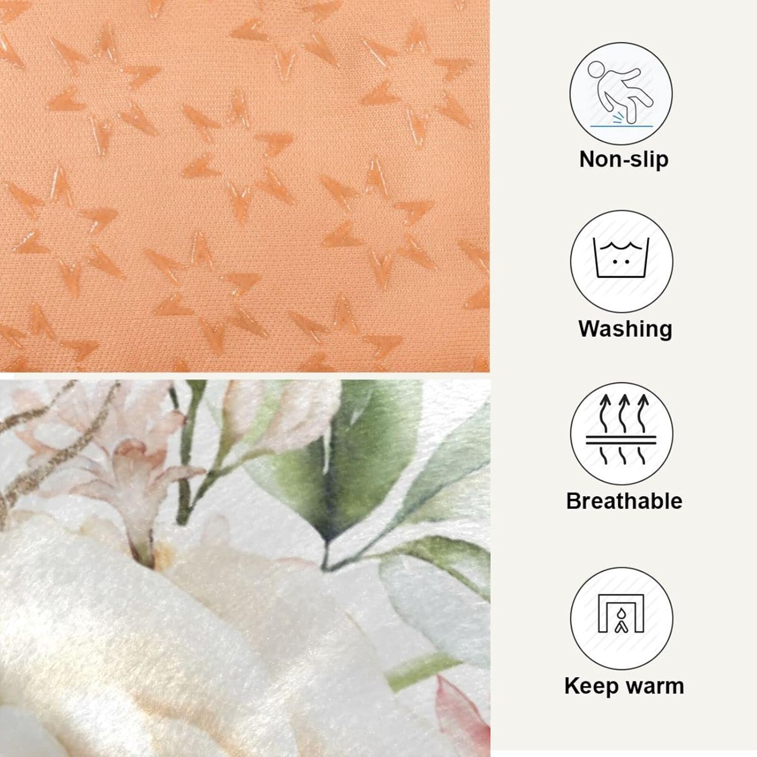review Ultra Soft Pet Bed Washable Dog Bed Crate Mat for Dogs Fleece Dog Crate Kennel Pad Cat Pet Bed Liner 24x18in Pink Flowers Green Leaves