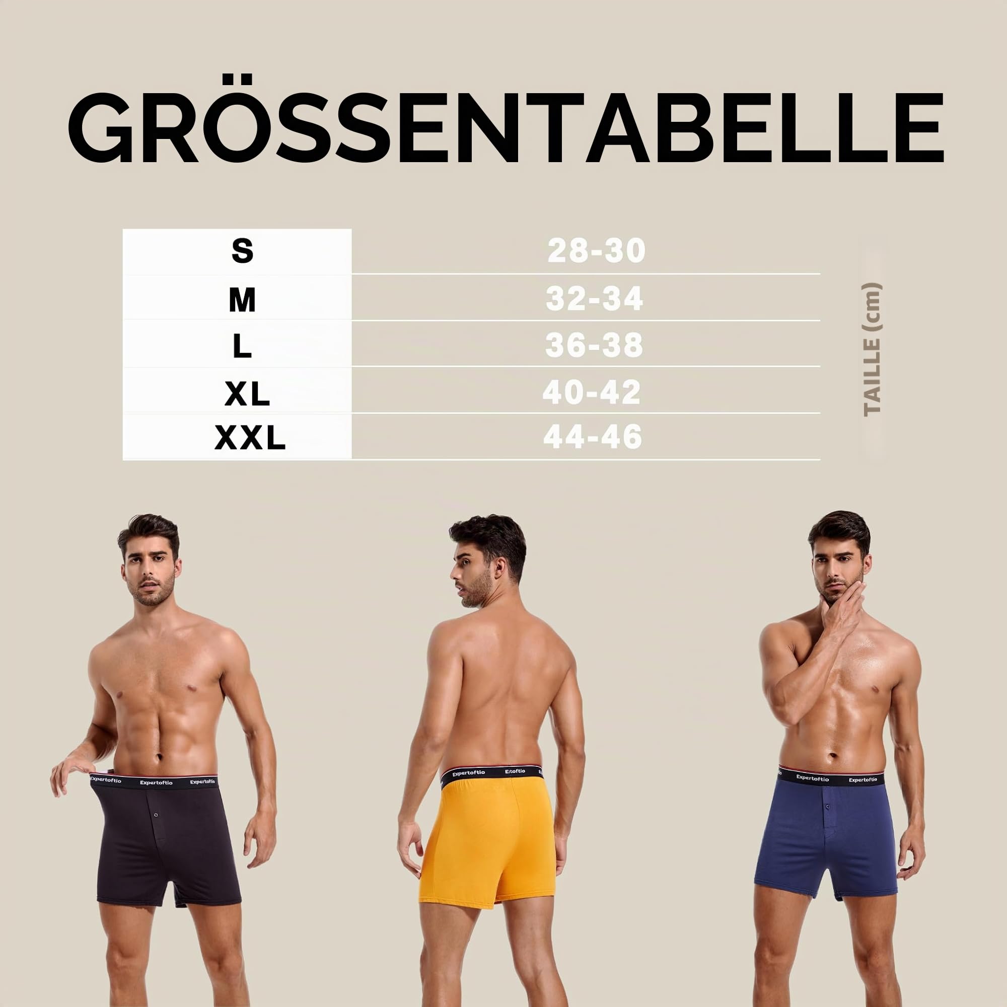 Weich Lockere Boxershorts Herren aus Bambus Viskose für Männer Unterhosen Klassische Boxers mit Weitem Schnitt