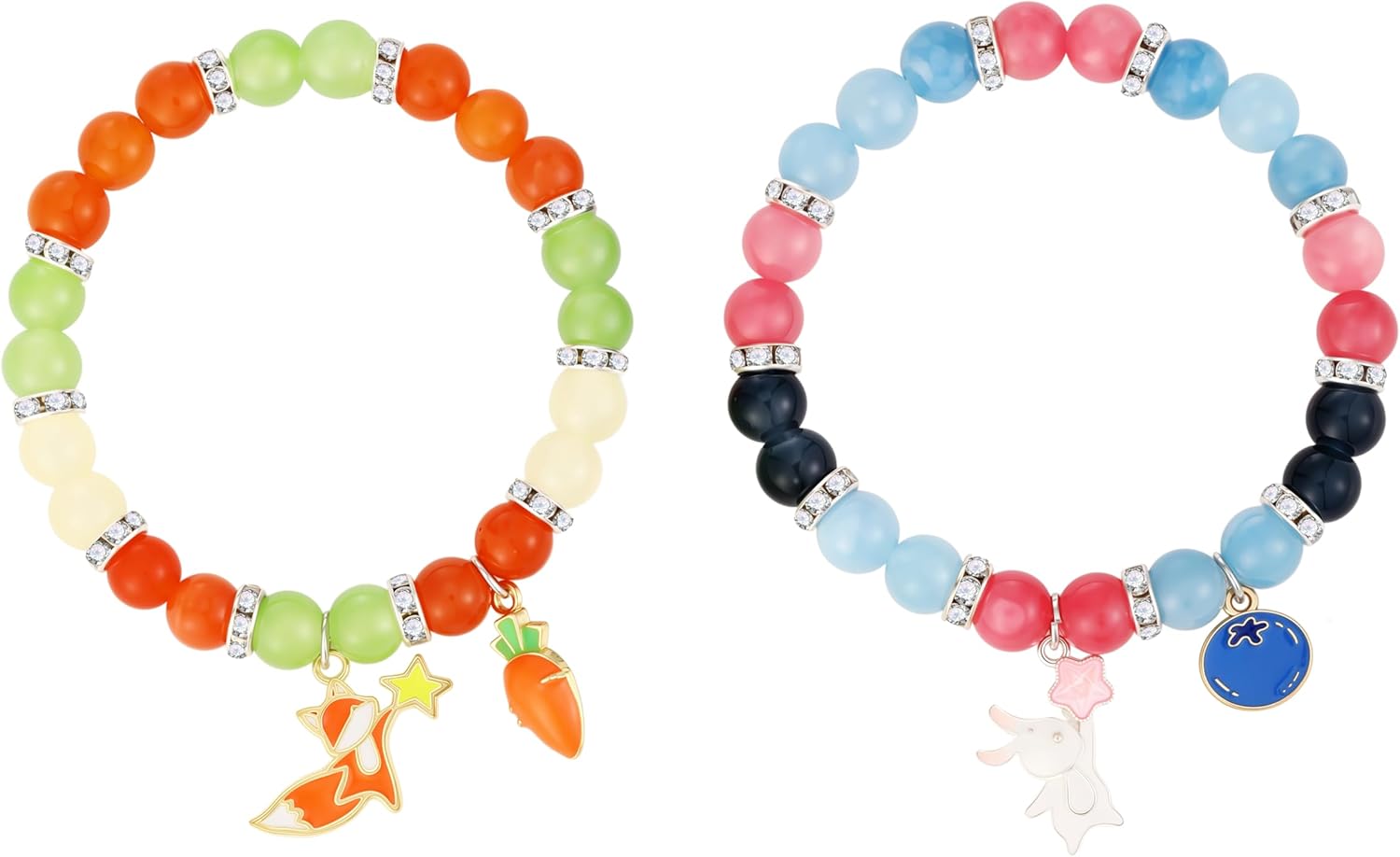 Fox Bunny Matching Bracelets For Couples Animal City Friendship Bff Bracelets Valentine's Day Christmas Birthday Gifts For Women Men