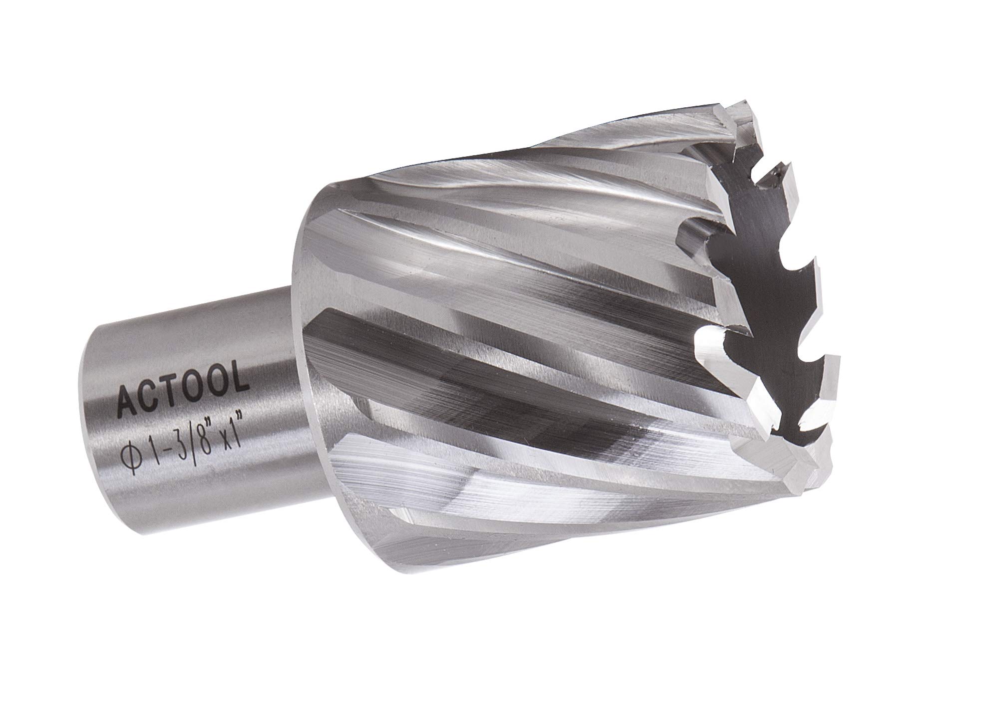 ACTOOL 1-3/8" Diameter × 1" Depth of Cut HSS ANNULAR Cutter with 3/4'' Weldon Shank