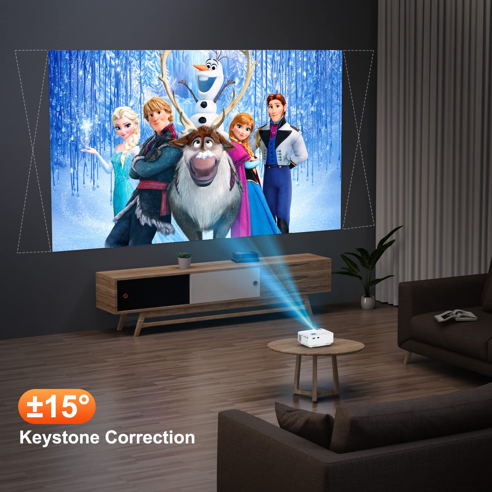 Hompow Mini Projector 3600Lux 