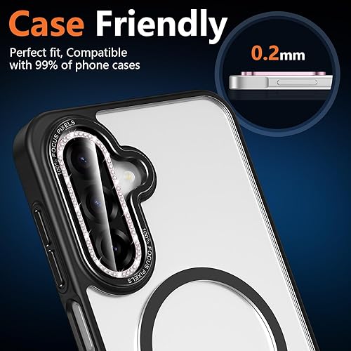 Vista 1016 de para Samsung Galaxy Z Flip 7 Protector de Lente de Cámara, Cubierta de Lente de Vidrio Templado con Anillo de Metal Individual, [Fuerte Adhesión] 1