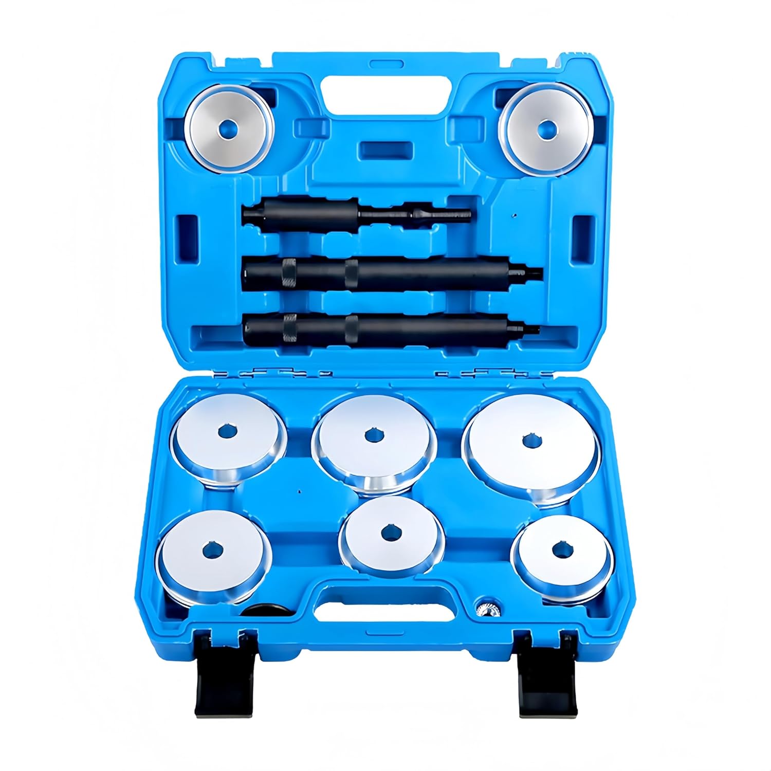 13PCS Wheel Bearing Press Kit, Bearing Race and Seal Driver Set, Seal Installer Driver Kit, with 8 Drive Discs & Pneumatic Drive Adapter, for Bearing Installation, 2-11/16" to 4-1/8"