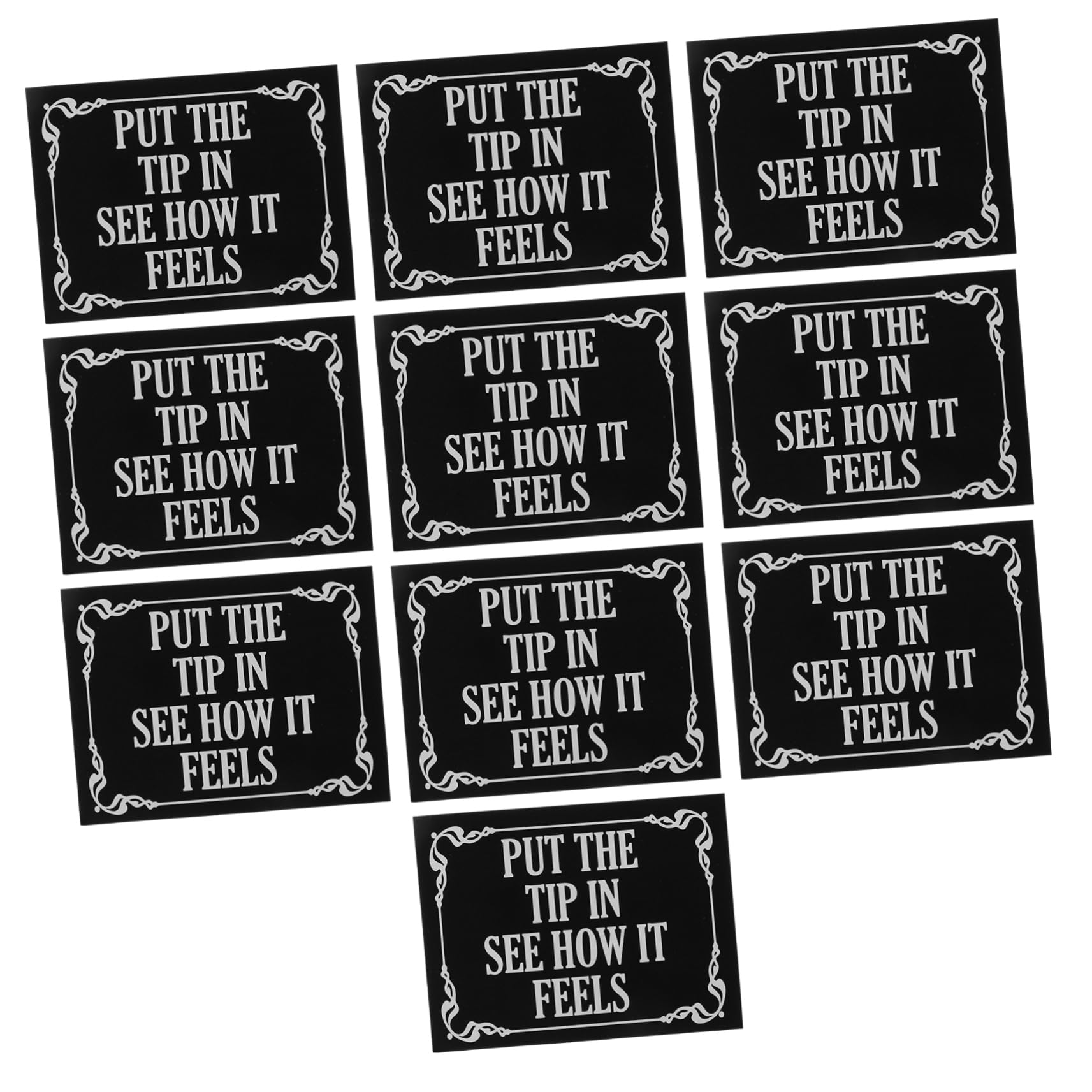 KALLORY Put The Sticker for Tip Jars and Cafes Funny Decals to Promote Tipping Culture and