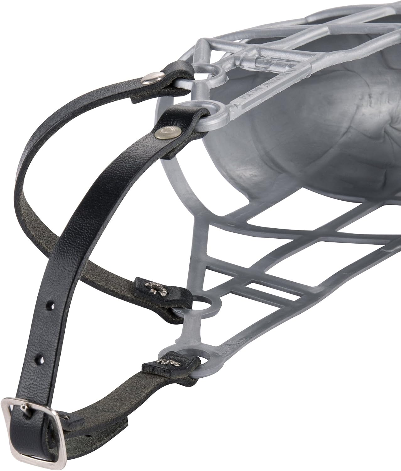 Muzzle Don Pare Model 101 in Silver always possible to drink, ideal for free running, kennel, cage, dog racing, car, poisonous bait protection by Amathings - Image 4