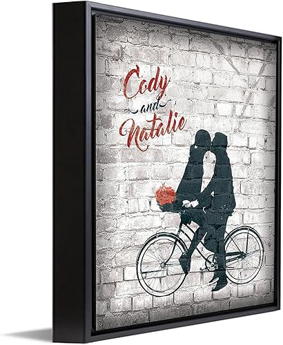 Vista 31 de Personal-Prints Rompecabezas de amor, regalo romántico personalizado en lienzo con tus nombres, personalizado para el día de San Valentín