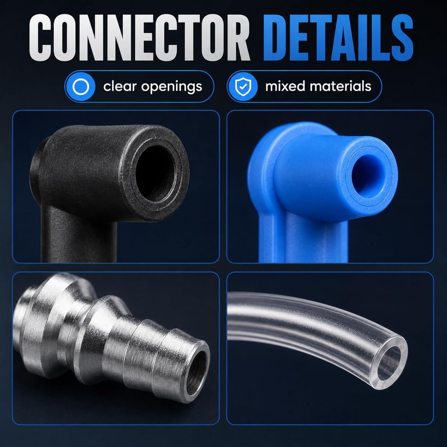 16 Pcs Universal Brake Bleeder Adapter Kit, One Way Check Valve Hose Connector Set for Brake Fluid Bleeding, Hydraulic Clutch Bleed Tool Accessories for Auto Motorcycle ATV