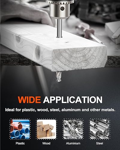 Miniatura 7 de COMOWARE Juego de brocas para metal, 19 brocas de vástago recto M2 HSS para acero inoxidable, hierro fundido, plástico y madera