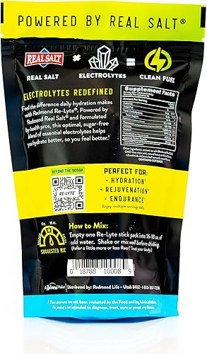Miniatura 2 de Redmond Mezcla de electrolitos de hidratación Re-Lyte, sin sabor, paquete de 30 barras