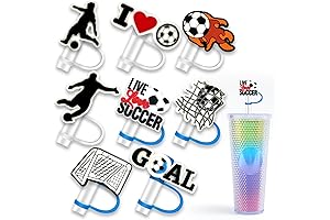 10mm Colorful Star Toppers for Soccer Straws