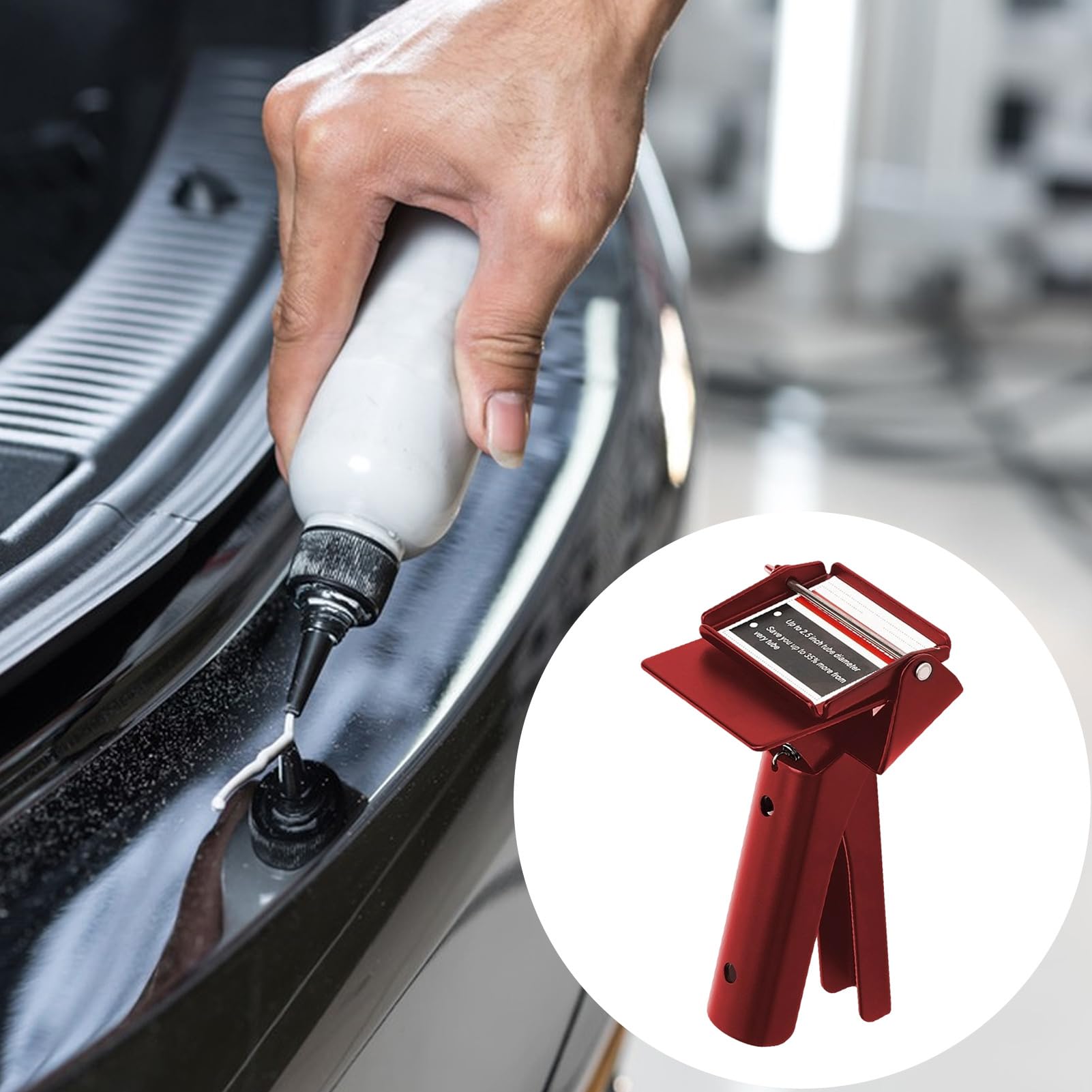 Werkzeug zum Quetschen von Tuben - Rutschfester Manueller Silikon-Ausdrücker - Tubenquetscher aus Metall | Für Creme, Lotion, Paste, Farbe, Kleber in Küche und Werkstatt für den täglichen