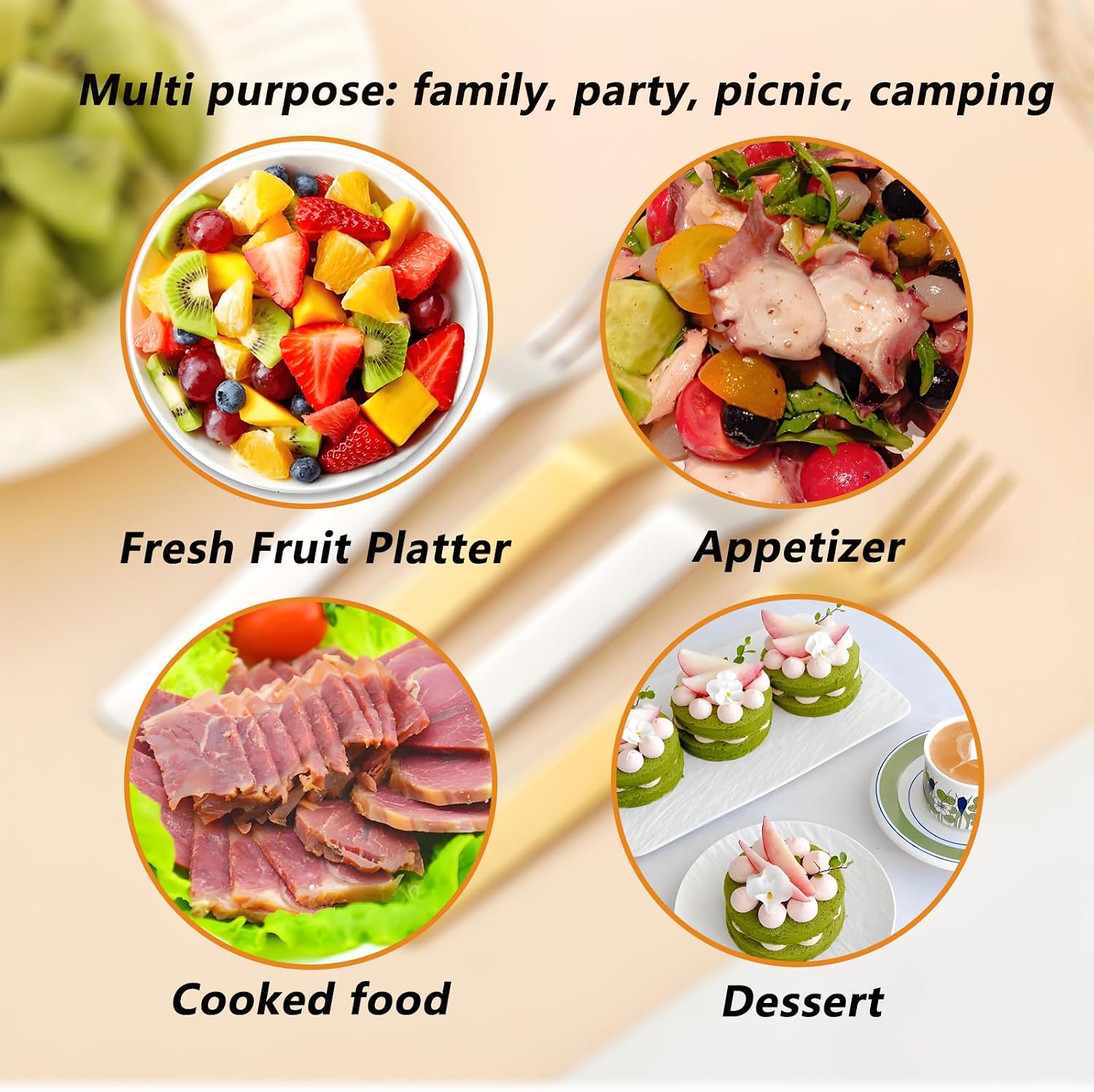 6 PCS fruit forks, pickle fork,salad forks,mini forks for appetizers,forks stainless steel,dinner forks (silvery)