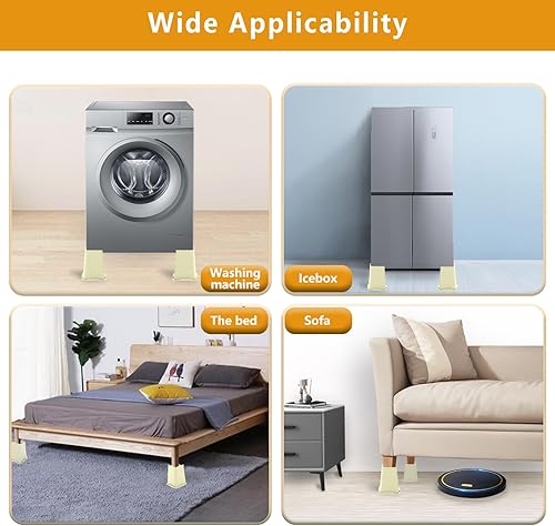 Miniatura 4 de Jeethemy Elevadores de cama, elevadores de muebles de 8 pulgadas para elevadores de patas de escritoriosofámesa y silla, amplían el diseño