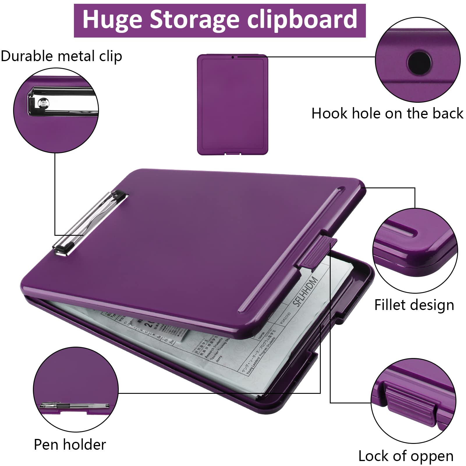 Confezione Da 5 Scatole Viola Per Documenti A4 - Foto 10