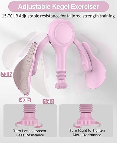 Miniatura 2 de Dispositivos de ejercicio de suelo pélvico de 15 a 70 libras, ajustable, para mujeres y hombres, equipo de ejercicio Kegel, ejercitador interno
