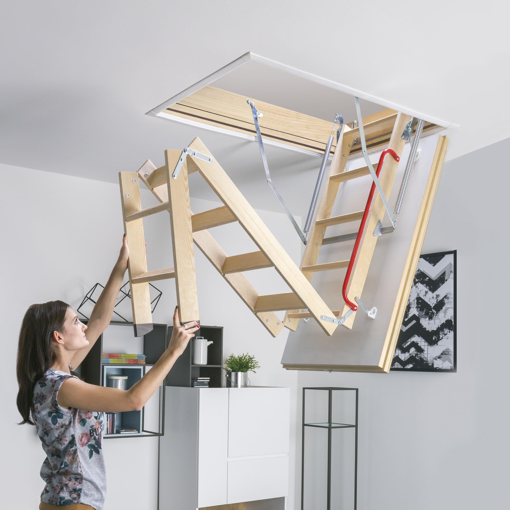 FAKRO - Escaliers escamotables LTK Energy - 70x140/280 - Escalier pour Grenier - Réduit Efficacement Les Pertes de Chaleur - Support de 160kg - Montage Facile